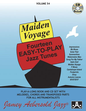 Jamey Aebersold Volume 54 Maiden Voyage: 14 Easy-To-Play Jazz Tunes for Piano [product type] Luscombe Music - Luscombe Music 