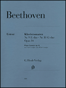 Beethoven Piano Sonatas No. 9 in E Major Op. 14 and No. 10 in G Major Op. 14 Henle Urtext Edition