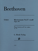 Beethoven Piano Sonata No. 27 in E Minor Opus 90 Henle Urtext Edition