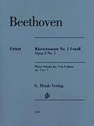 Beethoven Piano Sonata No. 1 in F Minor Opus 2 Henle Urtext Edition