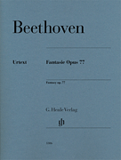 Beethoven Fantasie Opus 77 for Piano Henle Urtext Edition
