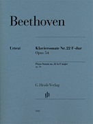 Beethoven Piano Sonata No. 22 in F Major Op. 54 Henle Urtext Edition