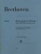Beethoven Piano Sonata No. 29 in B-flat Major Opus 106 Hammerklavier Henle Urtext Edition