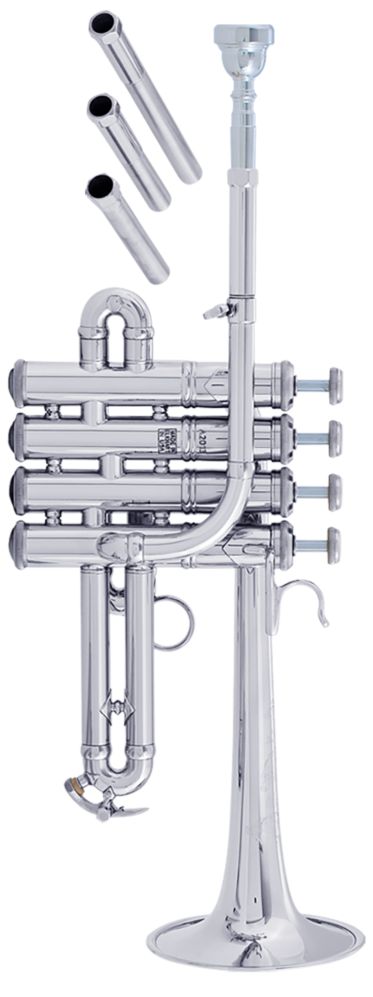 Bach Stradivarius Artisan AP190S Silver-Plated Piccolo Trumpet [product type] Luscombe Music - Luscombe Music 
