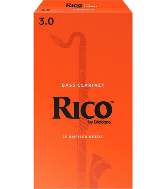 Rico Box of 25 Bass Clarinet Reeds [product type] Luscombe Music - Luscombe Music 