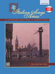 26 Italian Songs and Arias for Medium Low Voice Book & CD