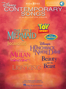 Disney Contemporary Songs for High Voice Book with Online Audio