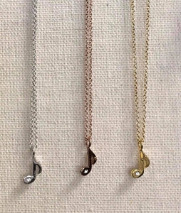 Eighth Note Necklace [product type] Luscombe Music - Luscombe Music 