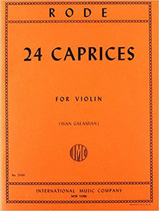 Rode Twenty-Four Caprices for Violin International Edition [product type] Luscombe Music - Luscombe Music 