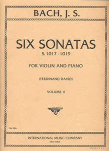 Bach Six Sonatas Vol. 2 for Violin with Piano Accompaniment International Edition [product type] Luscombe Music - Luscombe Music 