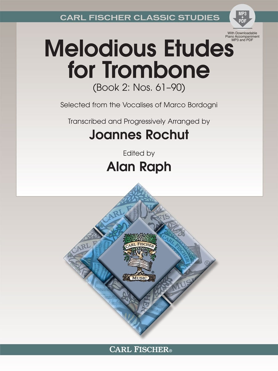 Melodious Etudes for Trombone Book 2 by Joannes Rochut with MP3 & PDF Downloads