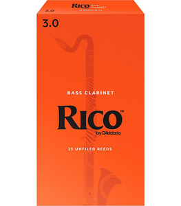 Rico Box of 25 Bass Clarinet Reeds [product type] Luscombe Music - Luscombe Music 