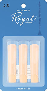 Rico Royal 3-Pack of Clarinet Reeds [product type] Luscombe Music - Luscombe Music 