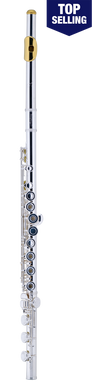 Armstrong 800BOF Intermediate Open Hole Flute with Solid Sterling Silver Headjoint & Gold Lip Plate [product type] Luscombe Music - Luscombe Music 